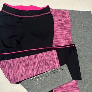 3 Pair leggings 90 Degree, Mambo, Star Ride,  Size 10-12 kids. Beautiful shape.